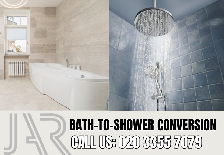 Bath to Shower Conversion by Earlsfield Bathroom Fitters